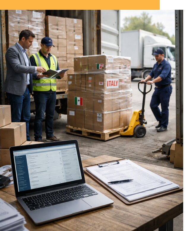 Доставка грузов из Италии: морские и авиаперевозки от 18490