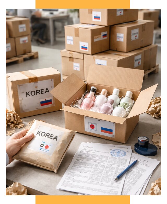 Доставка косметики из Кореи от 8731 р. под ключ | СетСервис-Нзр